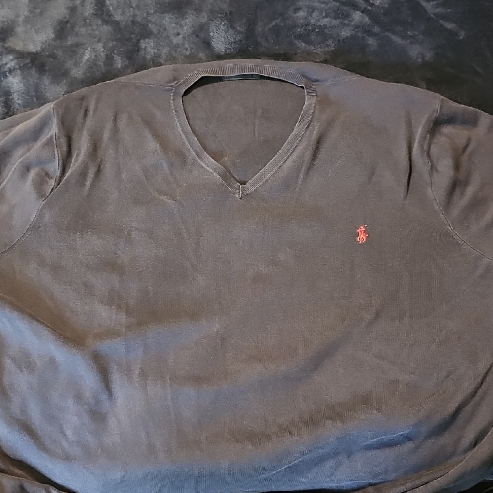 Polo by Ralph Lauren Charcoal V-Neck Sweater